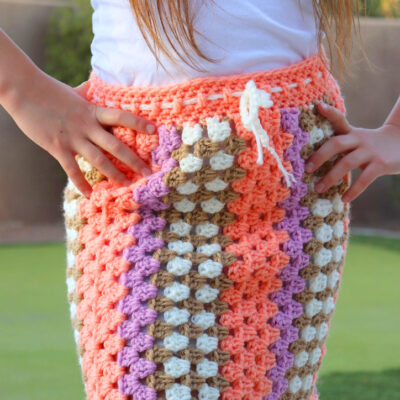 Crochet Granny Stitch Stripe Swiftie Skirt