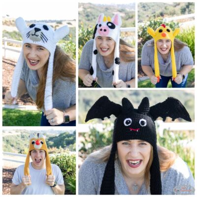 Crochet Moving Animal Hats