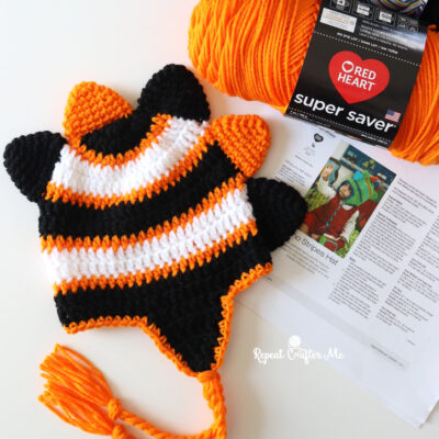 Crochet Dino Stripes Hat Pattern