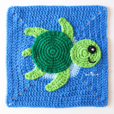 Crochet Sea Turtle – Under the Sea CAL Square 9