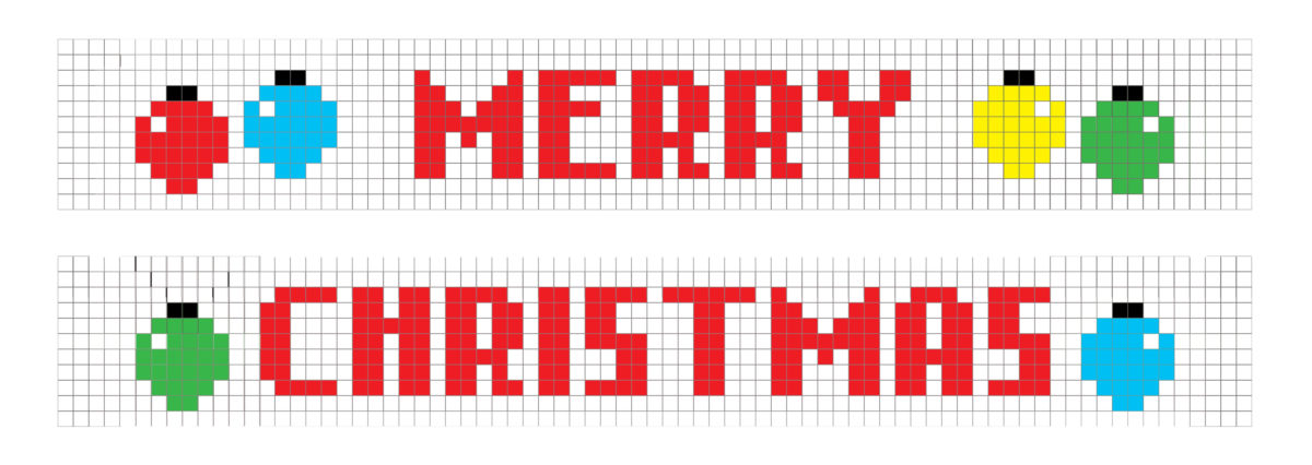 Crochet Merry Christmas Pixel Graph - Repeat Crafter Me