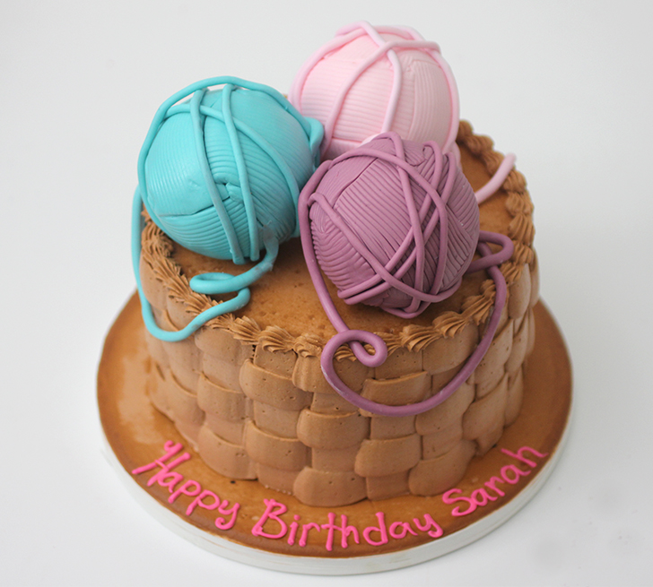 Yarn Ball Birthday Cake - Repeat Crafter Me