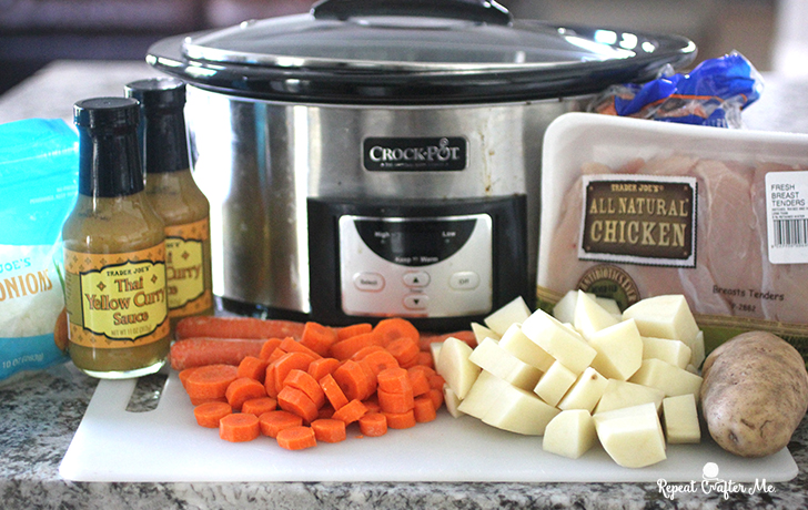 Crock Pot Thai Chicken Curry - Repeat Crafter Me