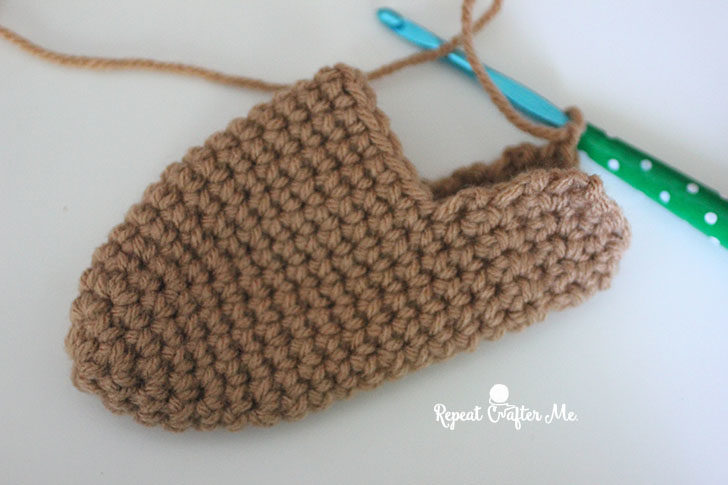Crochet Rudolph Slipper Socks - Repeat Crafter Me
