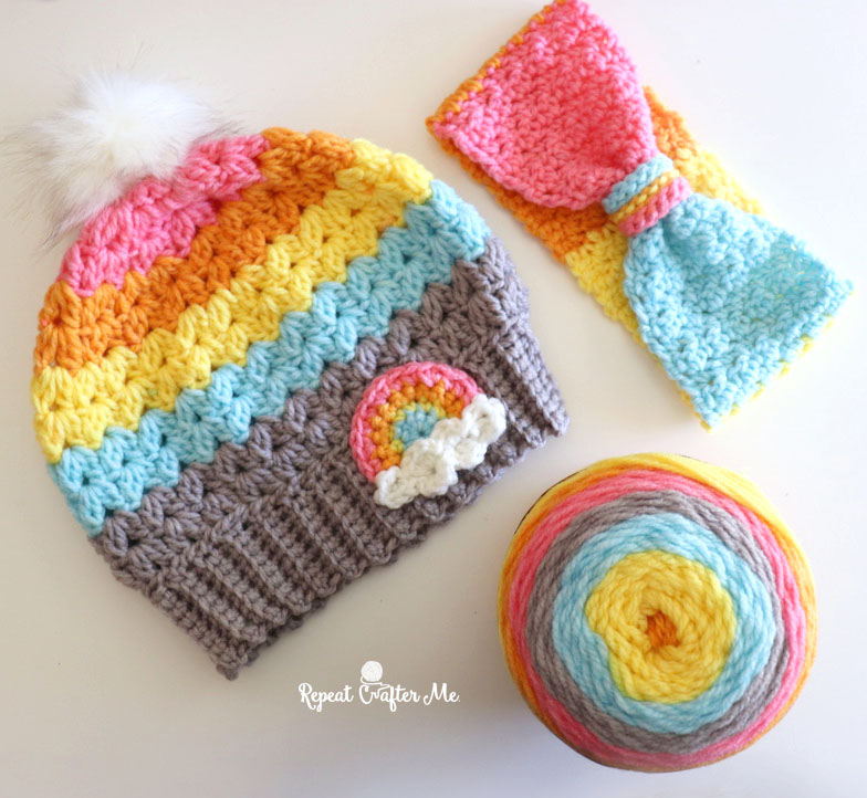 Printable Cluster V Stitch Crochet Hat Pattern