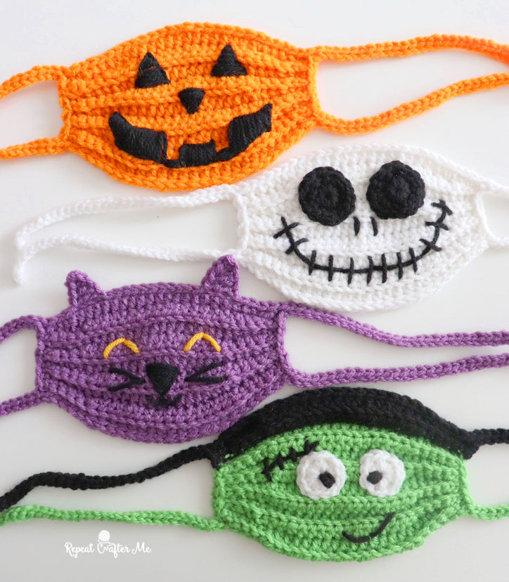 Halloween Crochet Face Masks Repeat Crafter Me