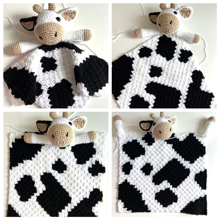 Crochet Cow Lovey Blanket Repeat Crafter Me