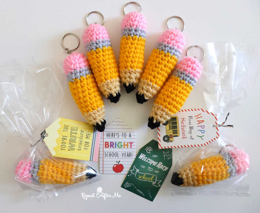 Crochet Pencil Keychain Repeat Crafter Me