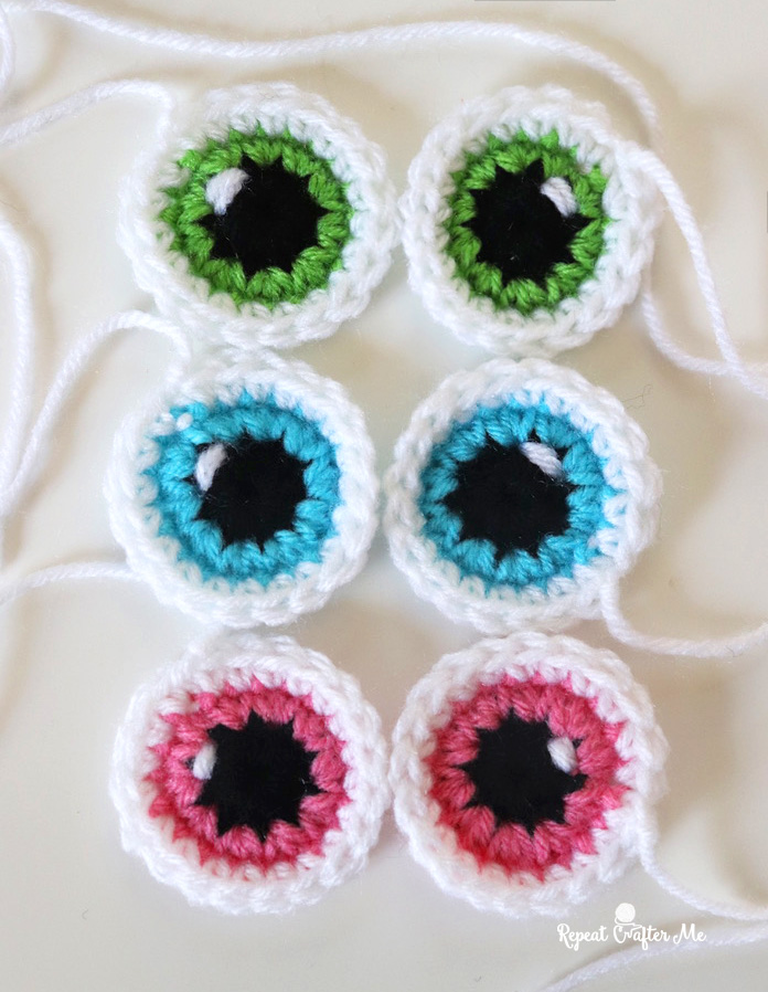 6 Sets of 1 Felt Eyes for Crochet Animals 