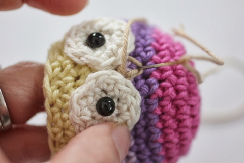 Crochet Owl Ring Baby Toy - Repeat Crafter Me