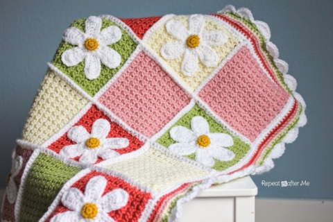 Crochet Daisy Granny Square Blanket Pattern, Daisy Blanket Pattern, Crochet  Daisy Afghan, Crochet Blanket Pattern, Crochet Flower Blanket -  Canada