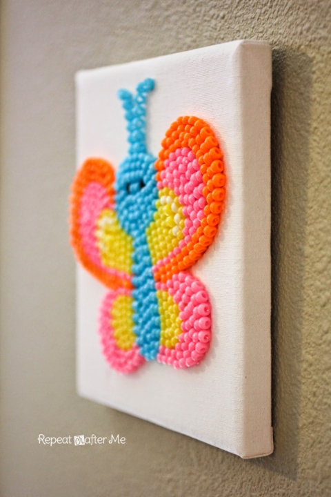 Pony Bead Butterfly Craft for Kids - Where Imagination Grows