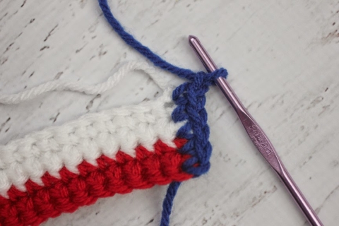 Crochet Stars and Stripes Lanyard - Repeat Crafter Me