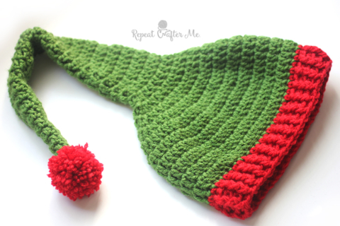 Crochet Elf Hat Pattern - Repeat Crafter Me
