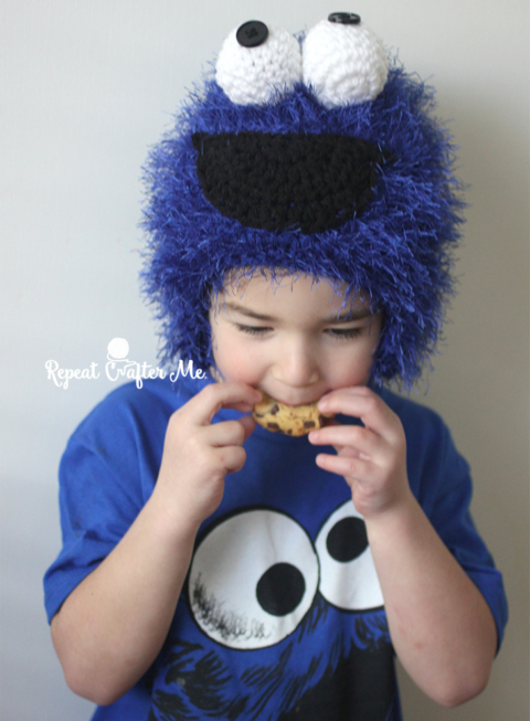 Cute Crochet Monster Hats - Repeat Crafter Me