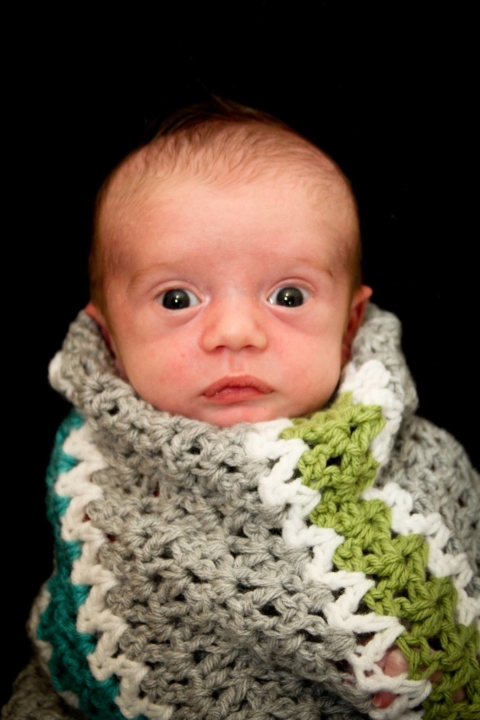 Crochet V-stitch Rainbow Blanket - Repeat Crafter Me