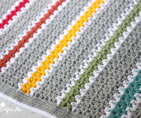 Quick and Easy Chunky Crochet V-Stitch Afghan (Leslie's Lapghan) - Repeat  Crafter Me