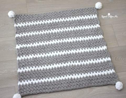 Crochet Bernat Baby Blanket Sparkle Throw Pattern 
