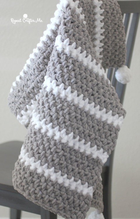 Easy Crochet Baby Blanket pattern - Affinity For Yarn