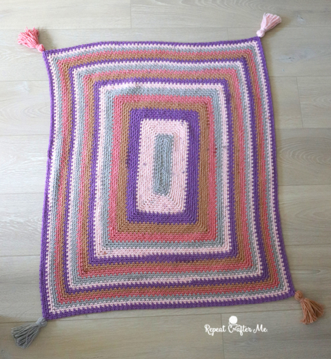 Bernat Granny Rectangle Crochet Afghan, Yarnspirations