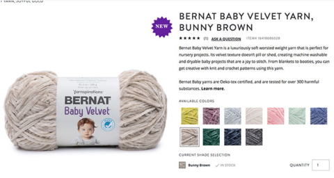 Bernat Baby Velvet Crochet Bunny Repeat Crafter Me