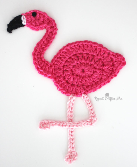 Download Crochet Flamingo Applique Repeat Crafter Me