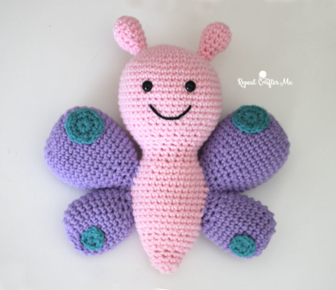 Butterfly Appliques9 Crochet Butterfly Appliquespink -  in