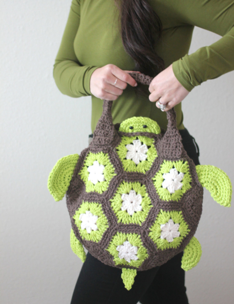 PATTERN ONLY: Crochet Mini Turtle Bag / Small Pouch / Bag 
