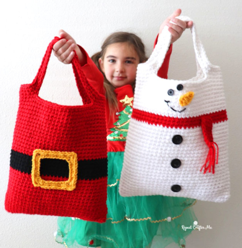 Crochet Tall Tote Bag - Repeat Crafter Me