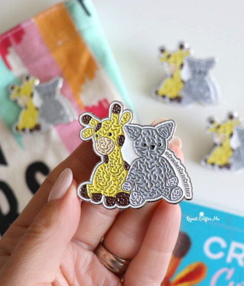 Crochet Cute Critters Enamel Pins from WizardPins - Repeat Crafter Me