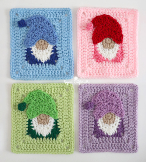 December Santa Gnome C2C Crochet - Repeat Crafter Me