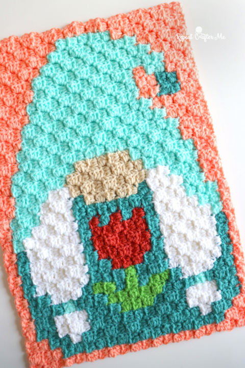 December Santa Gnome C2C Crochet - Repeat Crafter Me