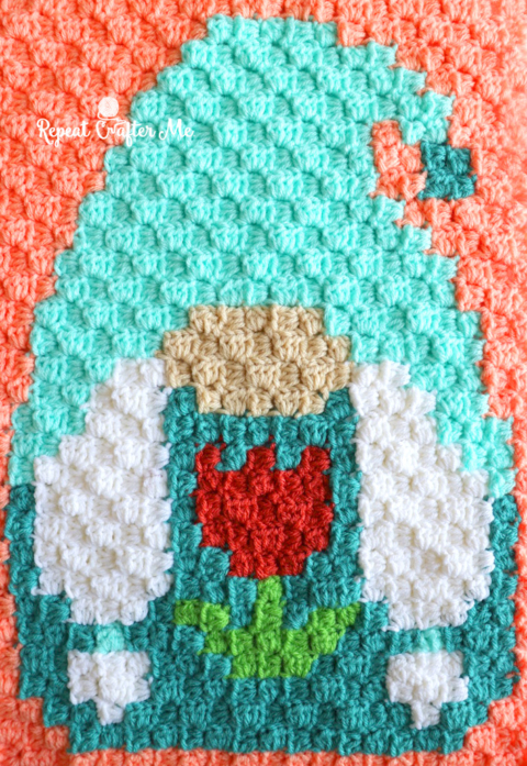 December Santa Gnome C2C Crochet - Repeat Crafter Me