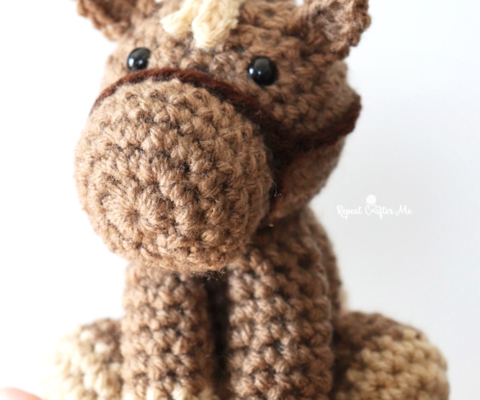 Free Crochet Cow Hat Pattern - The only hat your little one needs for fall!  - Pretty Darn Adorable