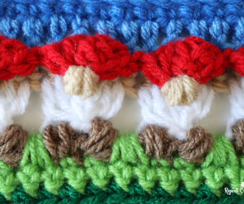 Crochet Caron Big Cakes Moss Stitch Shawl - Repeat Crafter Me